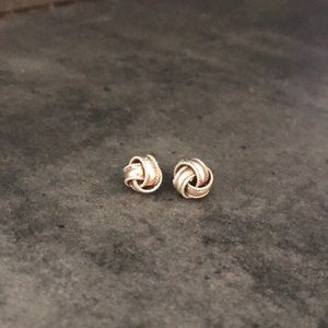 Sterling Silver Twisted Knot Ball Studs
